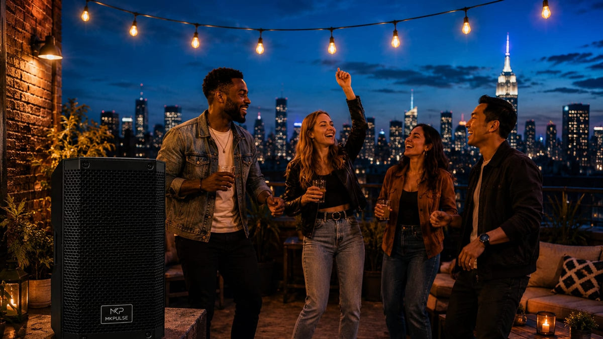 MKPULSE P10 at a rooftop gathering