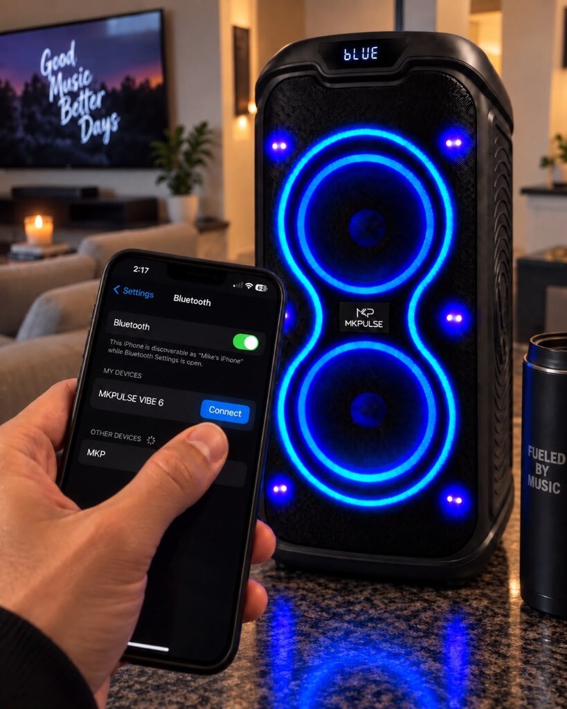 VIBE 6 house party — mic and music ready