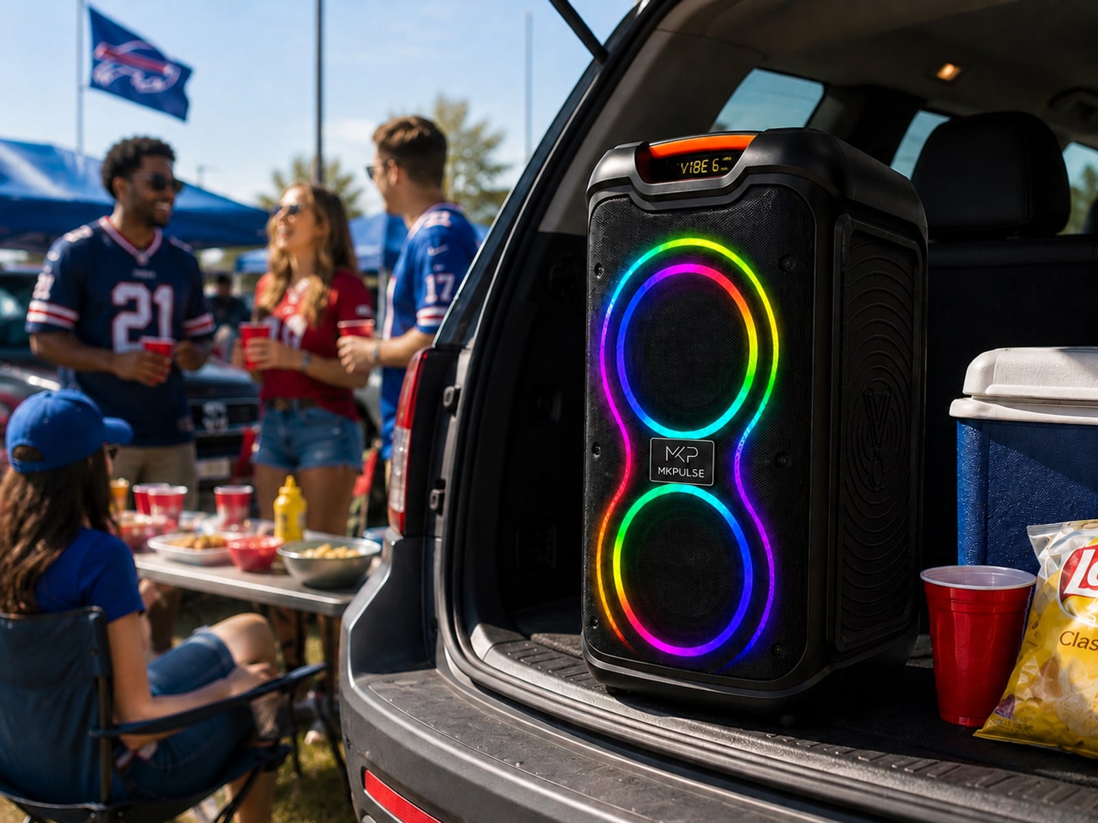 VIBE 6 game day or watch party setup
